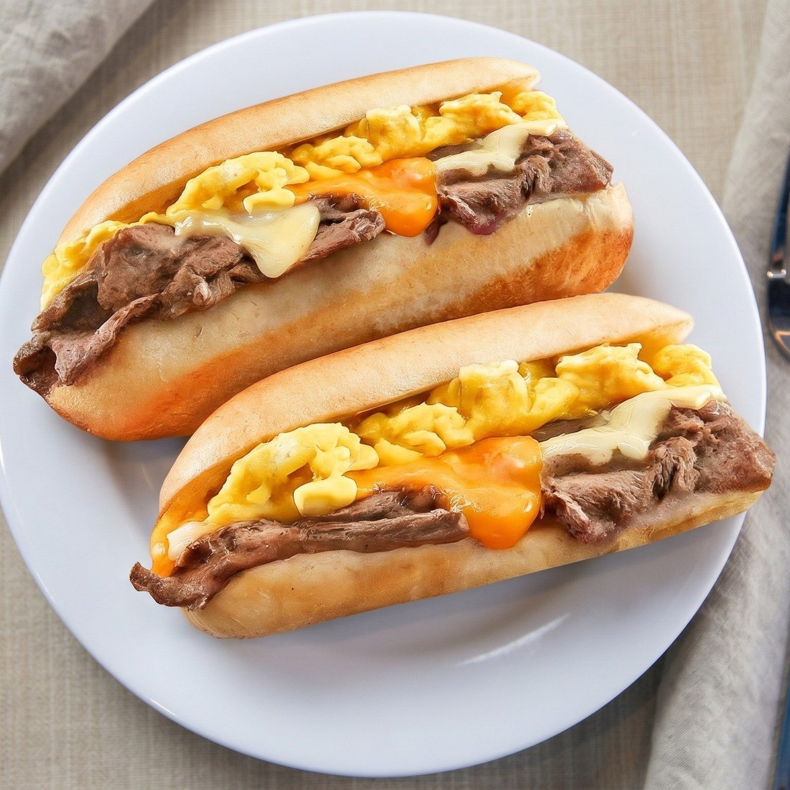 Four Cheese Cheesesteak Breakfast.