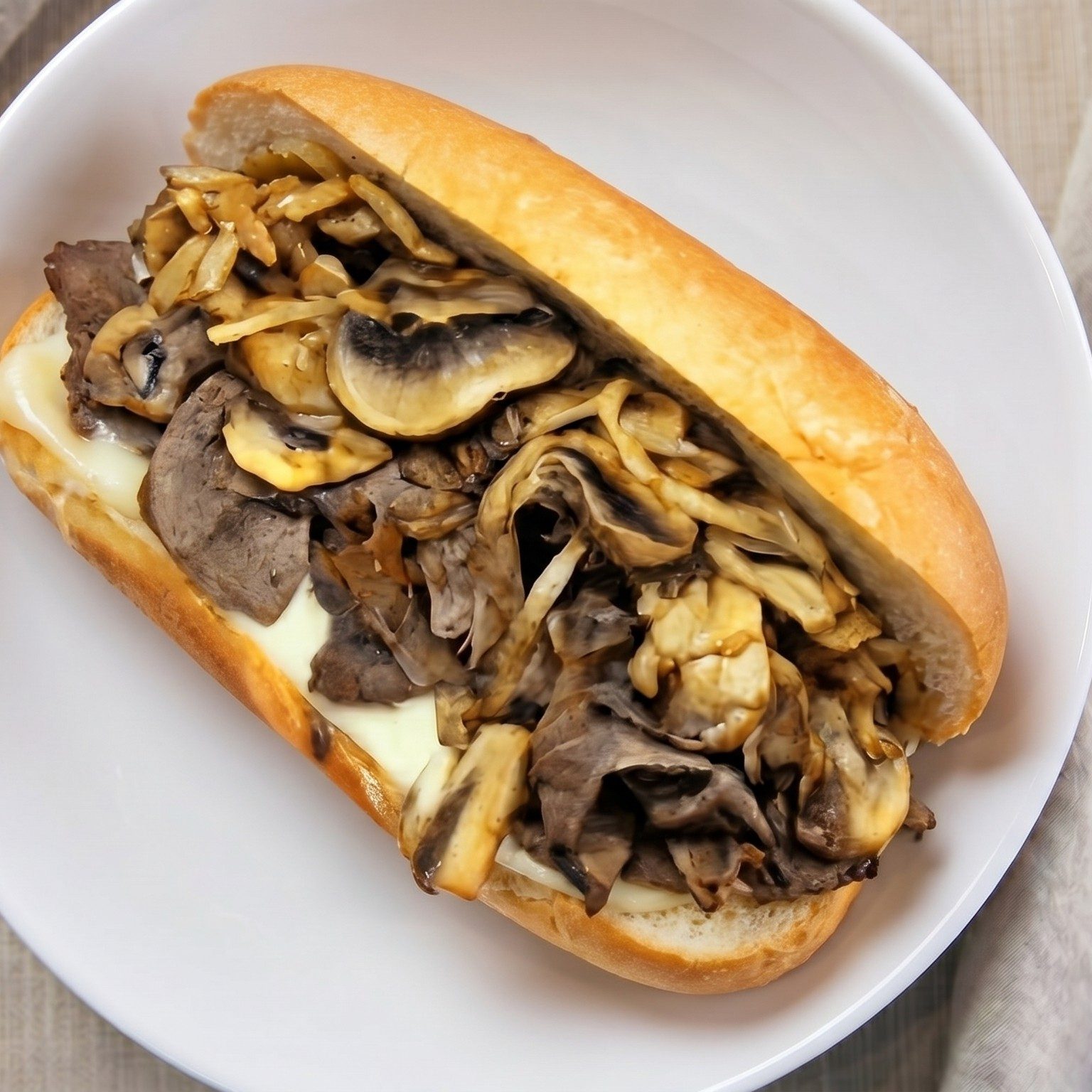 Mushroom Swiss Cheesesteak.