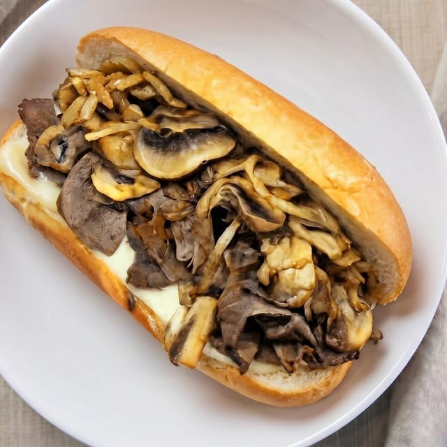 Mushroom Swiss Cheesesteak.