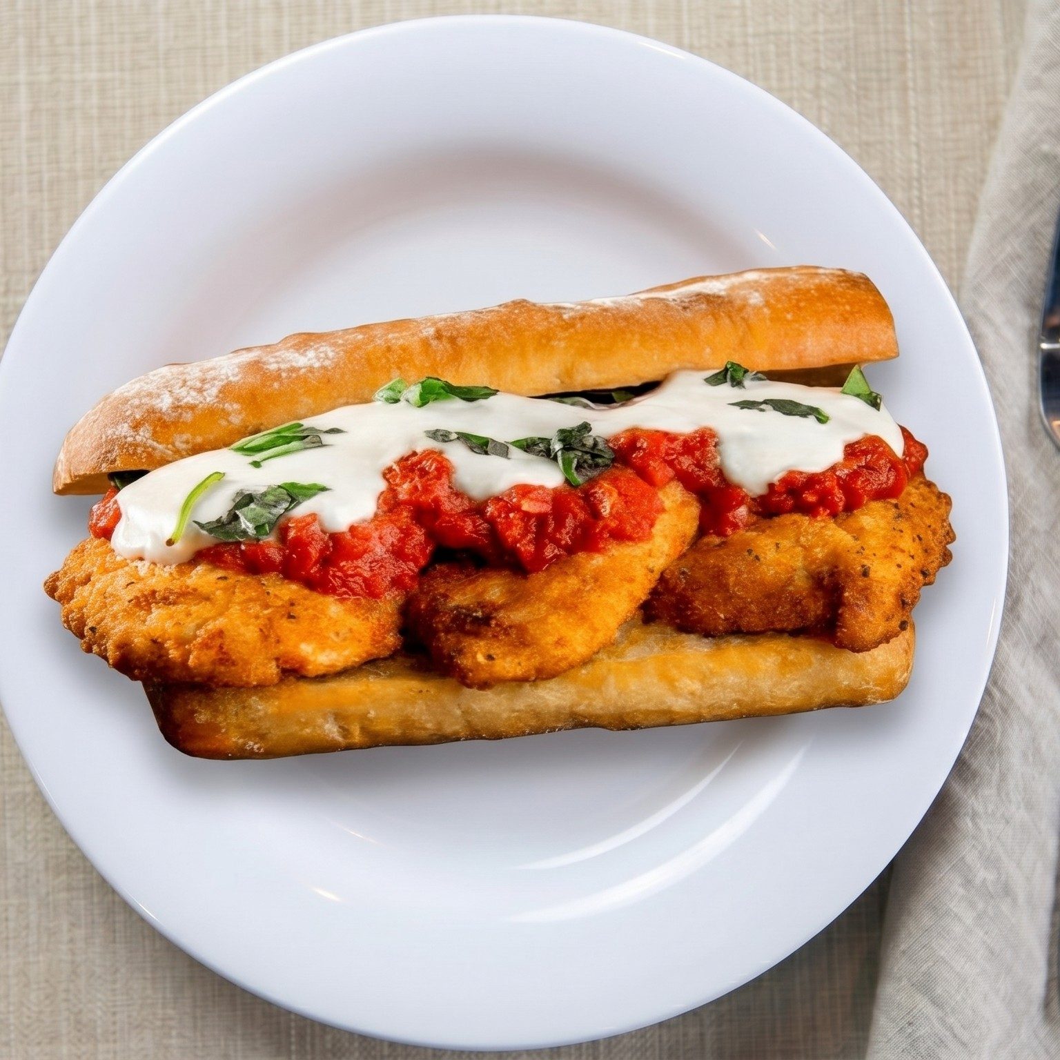 Chicken Parmesan Sandwich.