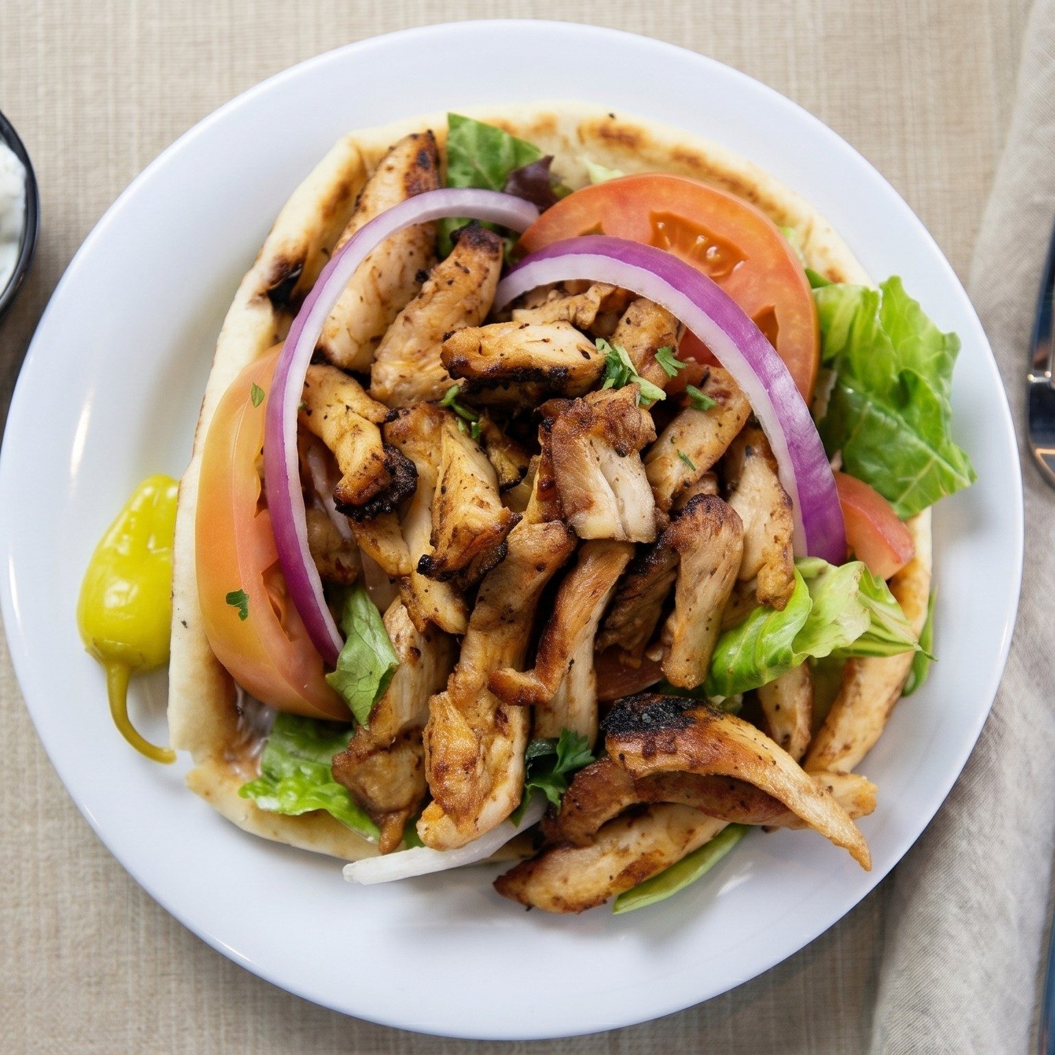 Chicken Gyro Sandwich.